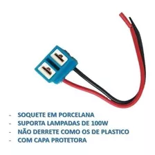 4 X Soquete Em Porcelana Para Farol Lâmpada C/fio 1,5mm