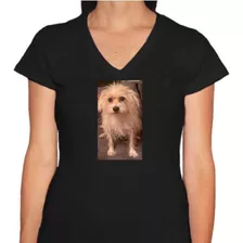 Playera Perrita - Cuello V - Dog Lover - Perros