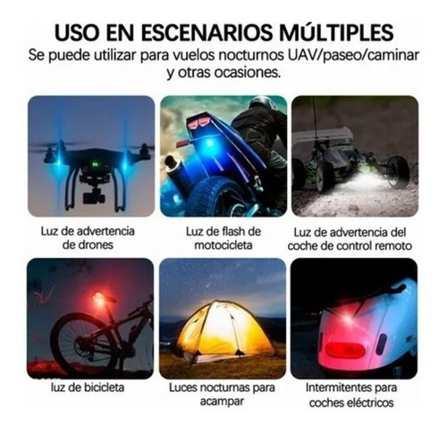 Mini Luz Led Estroboscpica Para Moto Dron Ulanzi, Colores Foto 3