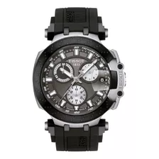 Reloj Hombre Tissot T-race T115.417.27.061.00 Color De La Correa Negro Color Del Bisel Negro Color Del Fondo Gris