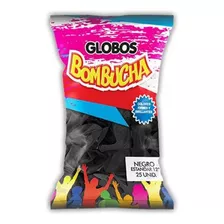 Globos Bombucha Standard 12 X 25 Un. Negro