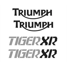 Kit Adesivo Emblema Triumph Tiger 800 Xr Branca 