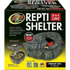 Zoomed Reptishelter Mediano Escondite Humedo Cueva Reptiles