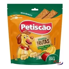 Petisco Bifinho Frutas Pacote 250g Natural Saboroso Cachorro