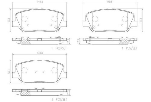 Balata Brembo Optima 2.0 2011 2012 2013 2014 2015 Foto 2