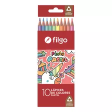 Lapices De Color Pinturitas Filgo Caja X 10 Colores Pastel