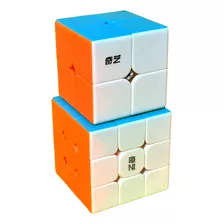 Kit Cubo Mágico 2x2x2 + 3x3x3 - Qiyi - Stickerless