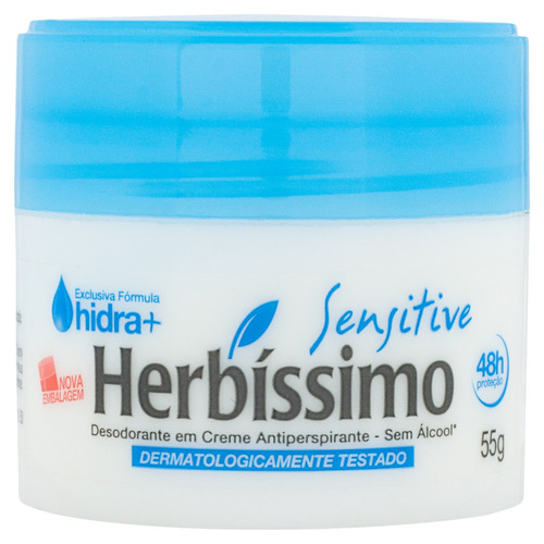 Desodorante Creme Sensitive Herbíssimo 55g