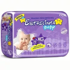 Fralda Estrelinha Baby Hiper Xg C\70 Unid.