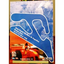 Programa Oficial Formula 1 - Buenos Aires 1998. Impecable