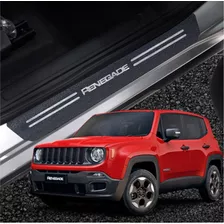 Soleira 8 Peças Jeep Renegade Cor Aço Escovado