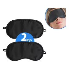 Kit 2 Máscara De Dormir Repouso Viagem Confortável Tapa Olho Cor Preto