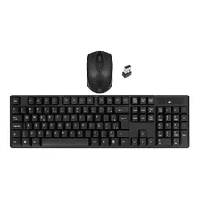 Kit De Teclado E Mouse Sem Fio Mbtech K4 Português Brasil De Cor Preto