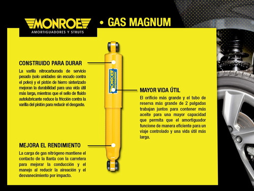 1 Amortiguador Izq/der Tras Gas-magnum 1010 71-73 Monroe Foto 2