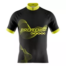 Blusa Para Ciclismo Masculino Uv+50 Pro Tour Desert Amarelo