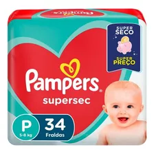 Fralda Pampers Supersec P/ M/ Ou G