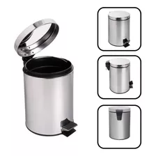 Cesto De Lixo Banheiro Inox 5 Litros Lixeira Cozinha Pedal