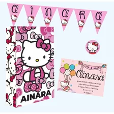 Combo De Cumpleaños Personalizado Para 20 Chicos Hello Kitty