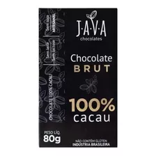Java Chocolate Brut 100% Cacau 80g Display 6 Unidades
