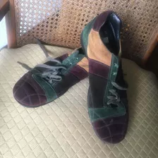 Zapatos Marca Famosa Italiana Cuero Auténtico Gamuza Hombre