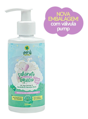 Shampoo Relaxante Verdi Natural ® Óleo Lavanda Laranja Doce