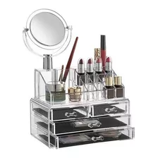 Porta Maquiagem Acrílico Organizador/batom/espelho/gaveteiro