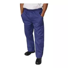 Calça Brim Elástico Bolsos Jaleco Uniforme Branca Preta Azul