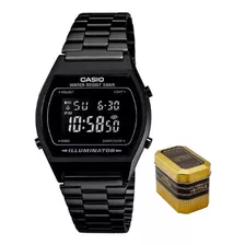 Reloj Casio B640 Retro Vintage Negro Mate Pavonado