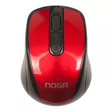 Mouse Inalámbrico Noga Ngm-358 Rojo Y Negro