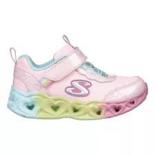 Tenis Skechers S Lights Rosa Comodo Ligero Luces Bebe 302684