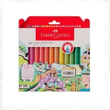 Estojo C/ Caneta Fine Pen 24 Cores Faber Castell