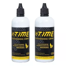 Kit 2x Óleo Lubrificante Corrente Bike Cera X-time 120 Ml