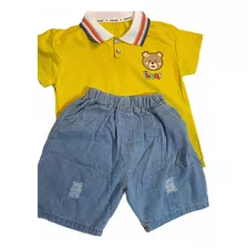 Conjunto Niño, Remera Y Bermuda Jeans