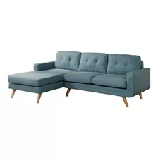 Sofa En L Con Patas De Madera