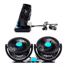 Ventilador Automotivo Duplo 12v Ajustável Carro Van Caminhão