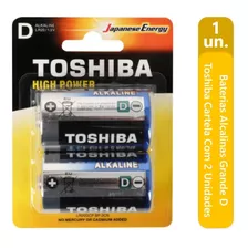 Pilhas D Grande Tipo Baterias Alcalinas Toshiba Com 2 Un