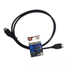 Cable Hdmi Redondo De 1.2 Metros Ofa En Negro