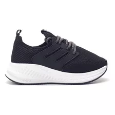 Zapatilla Deportiva Negra Niños Molekinho Color Negro Diseño De La Tela Liso Talle 32 Ar