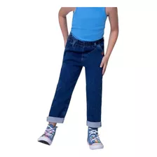 Calça Jeans Paper Bag Menina Azul Escuro Malwee Kids