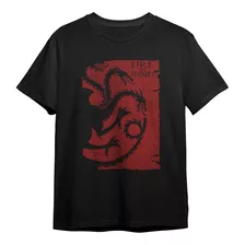 Camiseta House Of The Dragon Fire And Blood Séries Geek