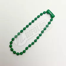 Correntinha De Bolinhas 10cm Verde Bandeira (corrente) 10 Un