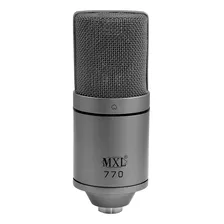 Micrófono De Condensador Gris Mxl 770 Con Soporte Amortiguador Y Funda Plateada