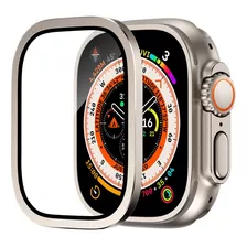 Pelicula Vidro Com Borda Metal Para Apple Watch 8 Ultra 49mm