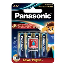 Pilha Alcalina Aa Com 6 Pilhas Panasonic Premium