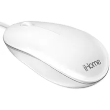 Mouse Con Cable Y Rueda De Desplazamiento | Blanco / Ihome