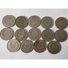 14 Monedas Chile 10 Centavos Níquel Entré 1921-1941