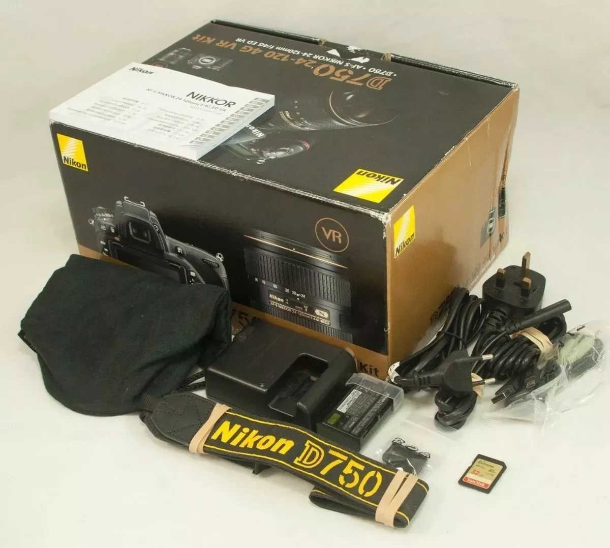 Nuevo Original Nikon D750 Vr Kit 24-120mm 4k