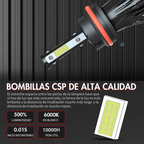 9007 Hb5 Kit De Focos Led De 4 Lados 11000lm Para Chevrolet Foto 5