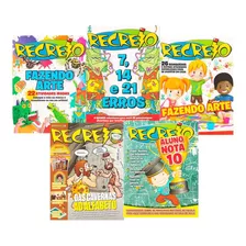 Revista Recreio Curiosidades Passatempos Escola Kit Com 5