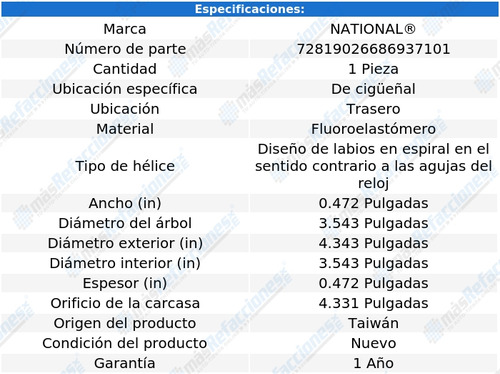 Retn Cigeal Tras 944 2.5l 4 Cil 83 Al 89 National Foto 3